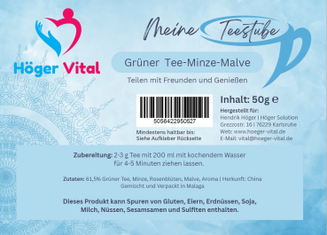 Meine Teestube - Grüner Tee - Minze - Malve