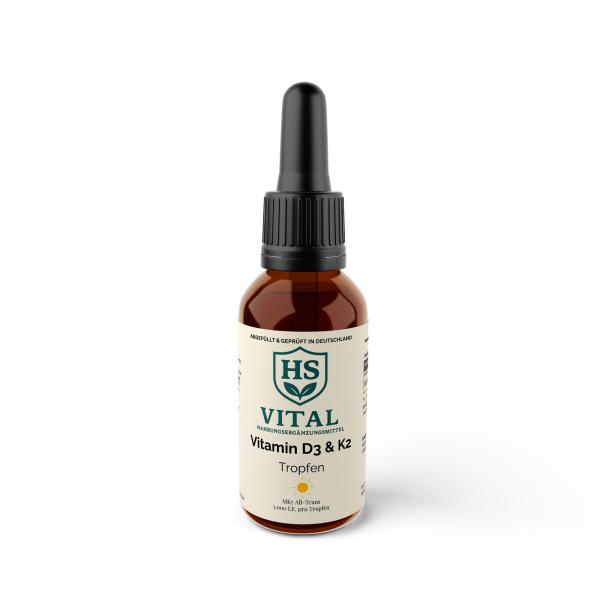Vitamin D3 + K2 - 1.700 Tropfen (1.000 I.E.)